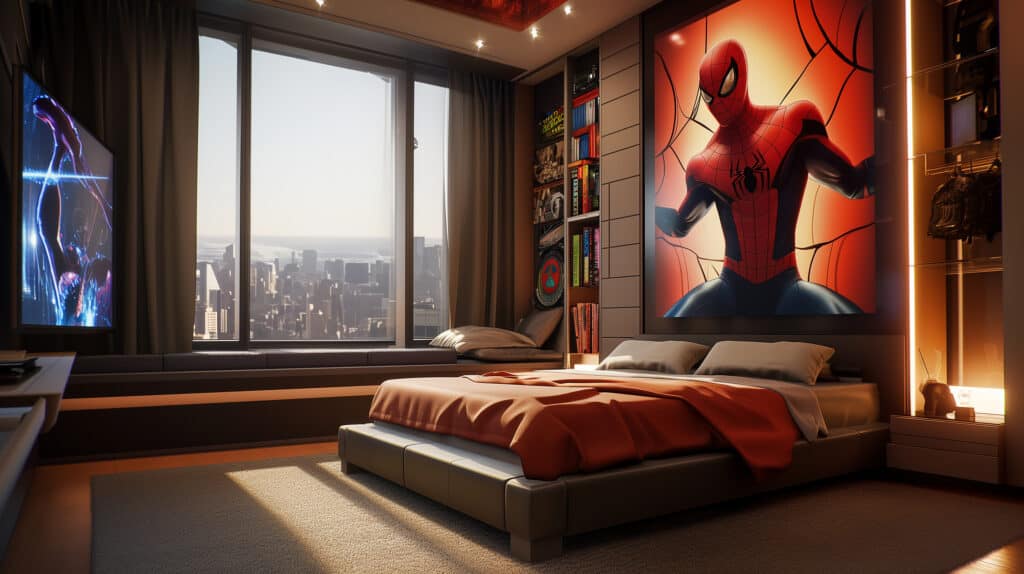 Spider-Man-Themed Bedroom For Adults