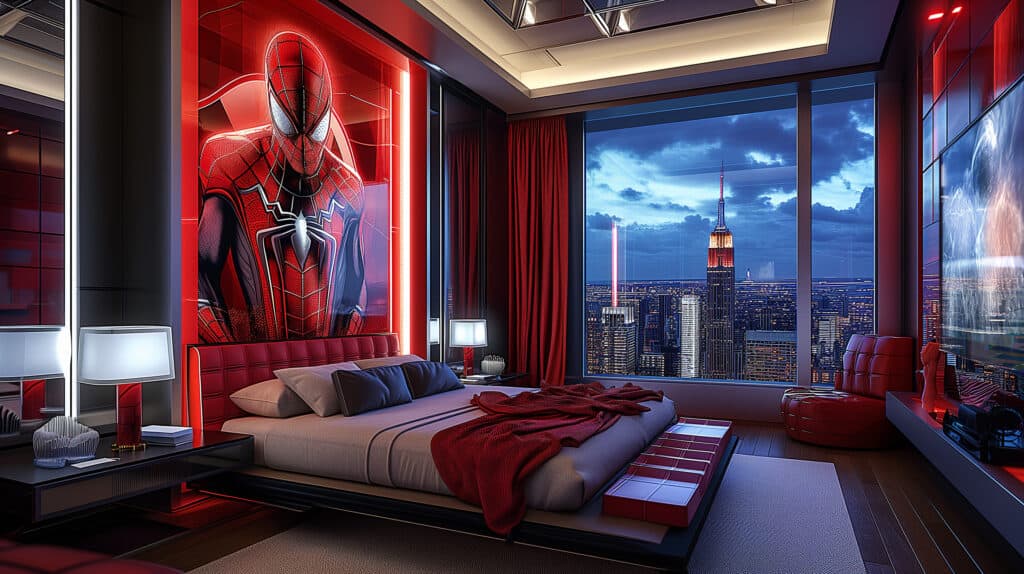 Spider-Man-Themed Bedroom For Adults