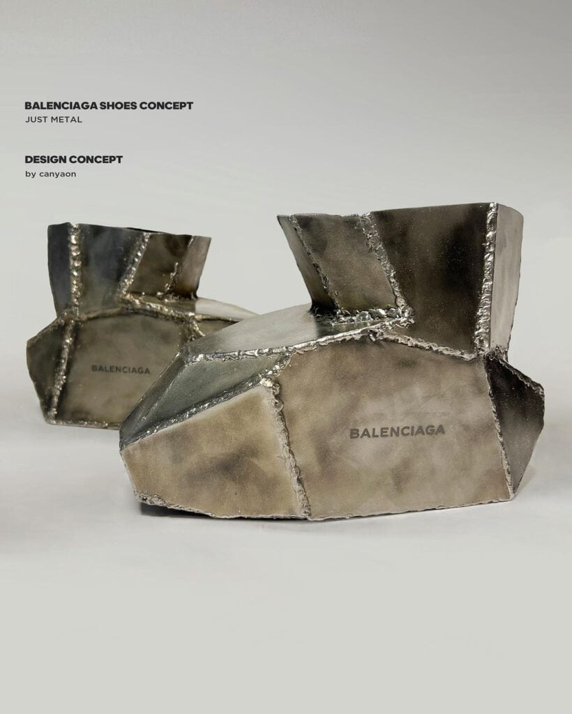 Balenciaga Shoe Concept “Just Metal” Wins The Most Impractical Shoe Award