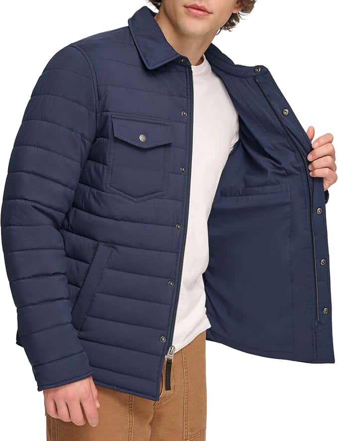 Levi's Men's Quilted Stretch Bomber Shirt Jacket