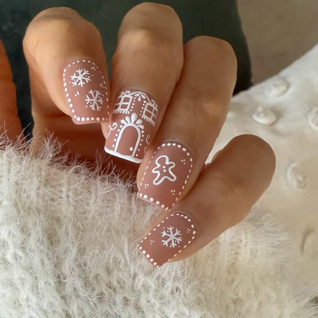 Gingerbread Nails