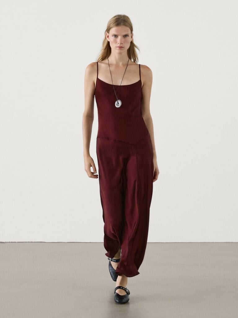 Zara Massimo Dutti Strappy Midi Slip Dress