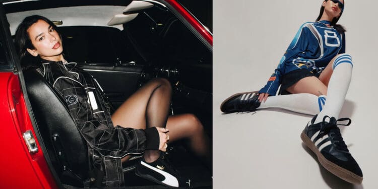 Dua Lipa Puma adidas sneakers trends