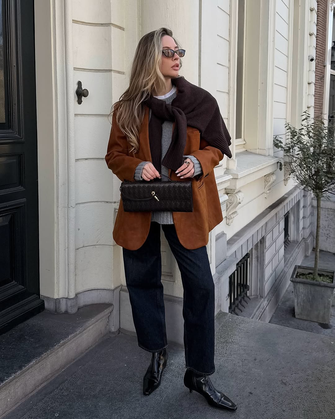 Brown Suede Outerwear
