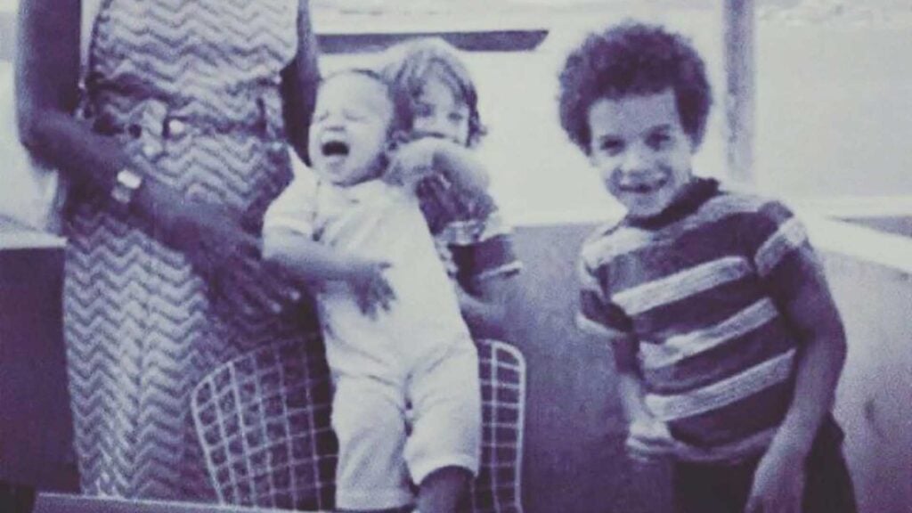 Vin Diesel with his siblings