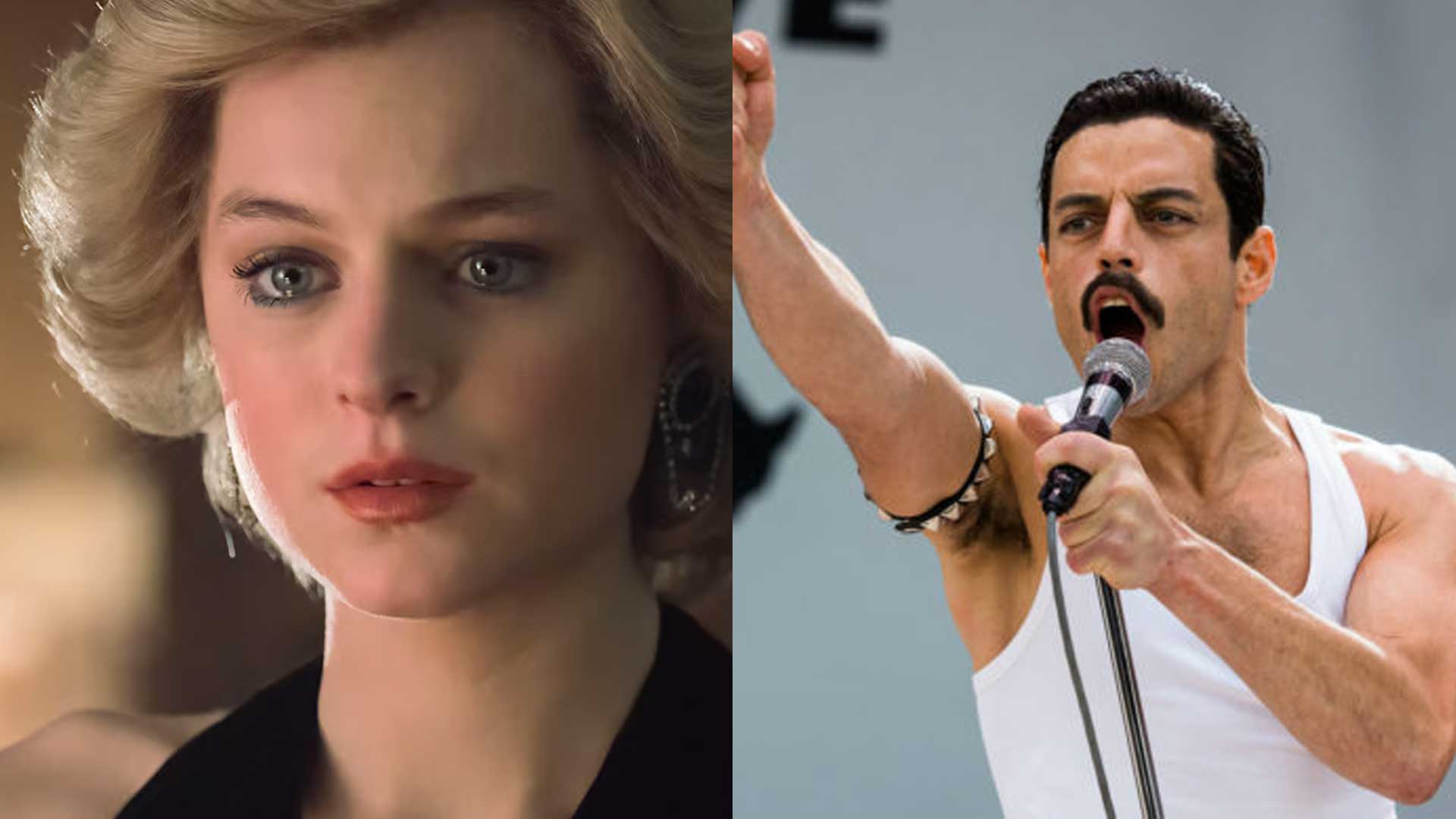 Emma Corrin and Rami Malek