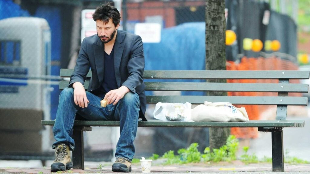 Keanu Reeves poor sad