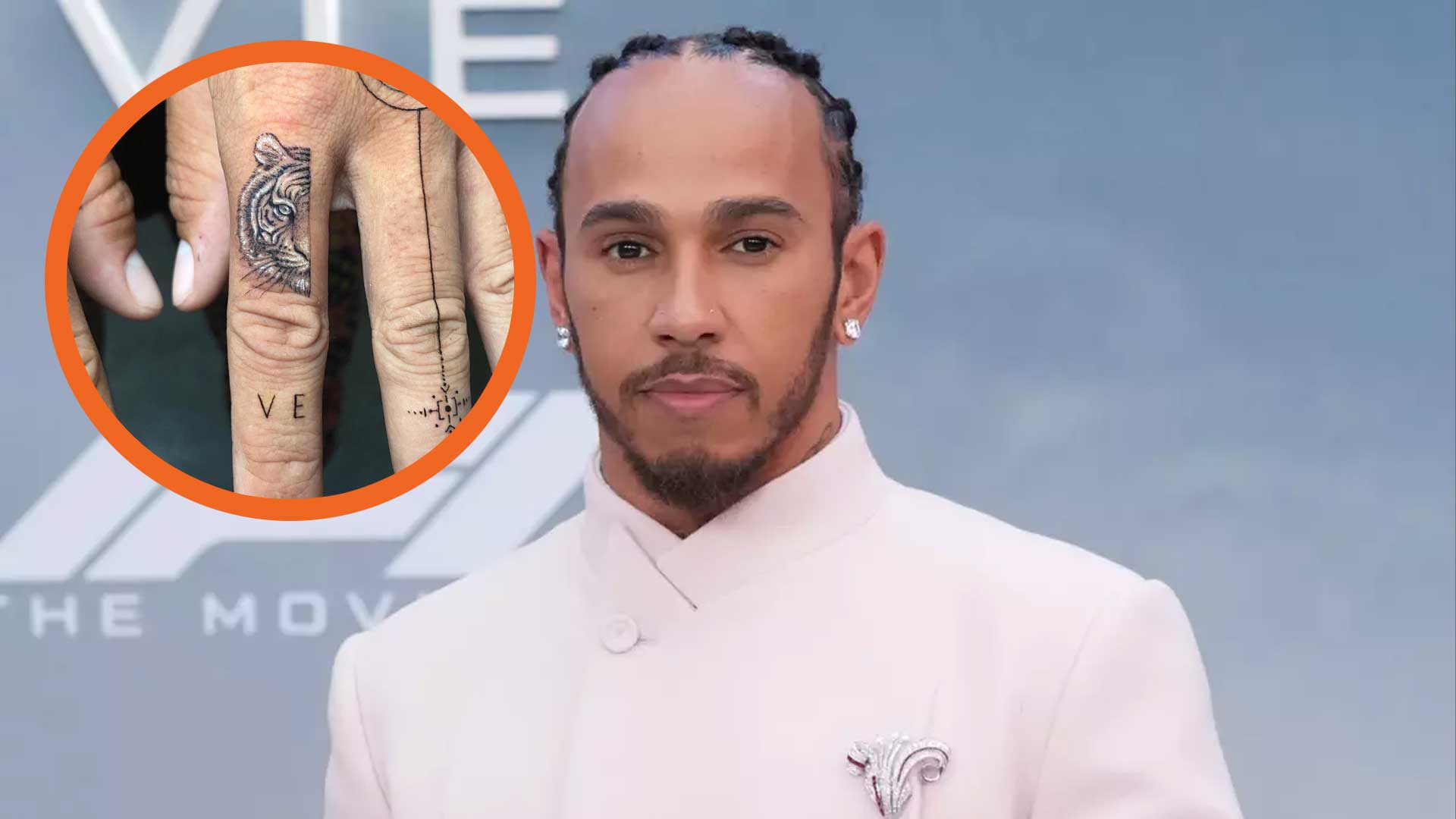 Lewis Hamilton finger tattoos