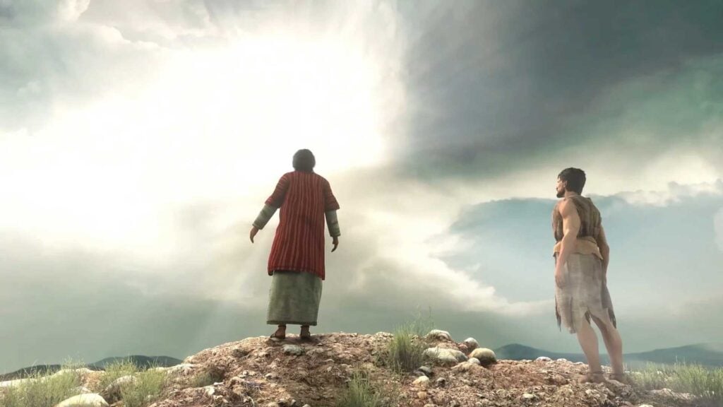 Ascension clouds movie scene jesus
