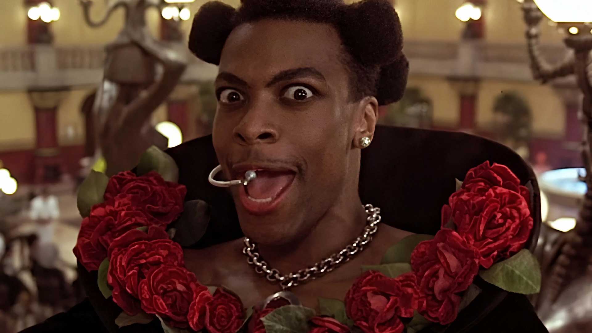 Chris Tucker fifth element red roses dress
