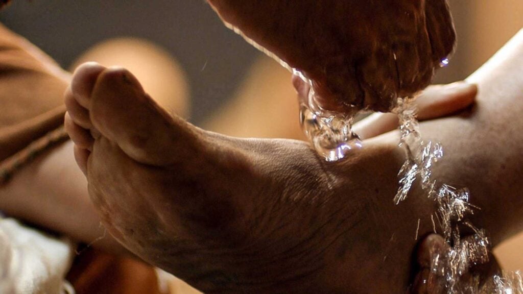 christ washing feet