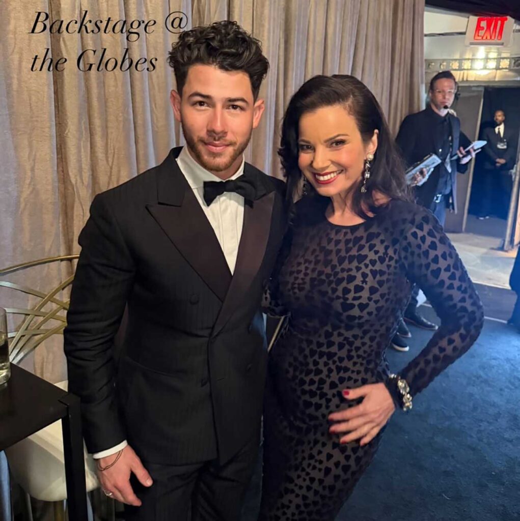 Fran Drescher Nick Jonas Golden Globes 2026