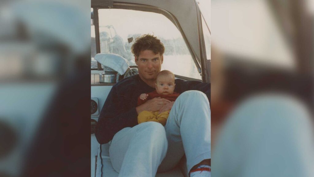Will Reeve is pictured as a baby with his late father, Christopher Reeve