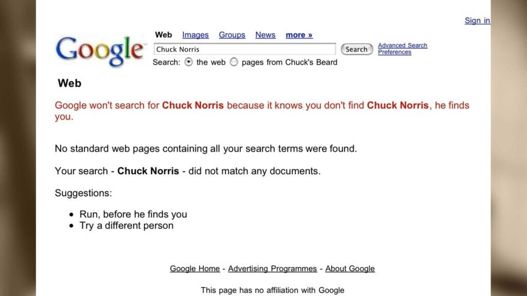 Chuck Norris Google Search